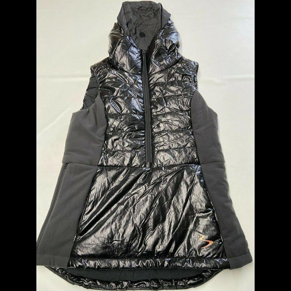Womens BEACHBODY Black Insulated Half Zip Puffer Vest Sz S